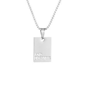 And Forever Necklace PVD 18K White Gold Plated Stainless Steel